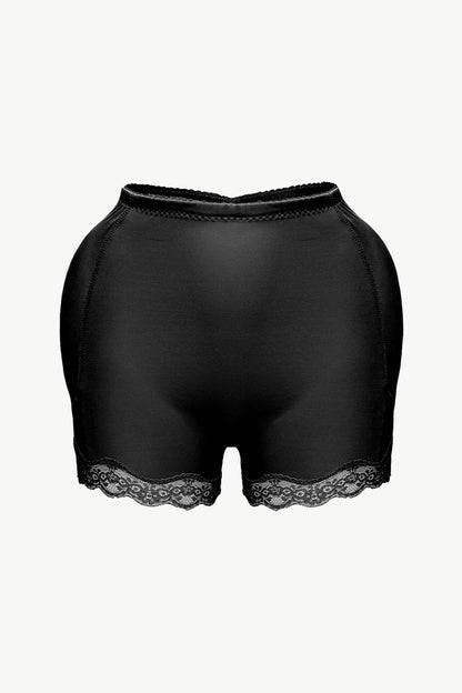 Full Size Lace Trim Shaping Shorts - Black - View 4
