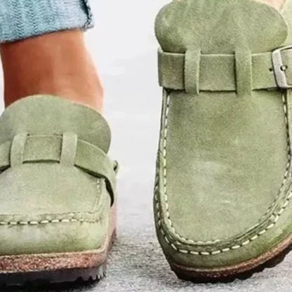 Round Toe Slip-Ons - Green - View 2