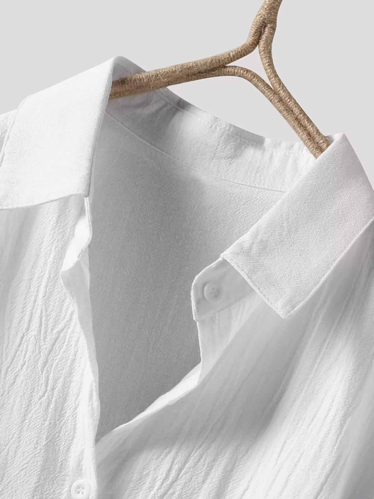 Full Size Casual Button-Down Shirt with Dual Chest Pockets Plus Size - White - View 6