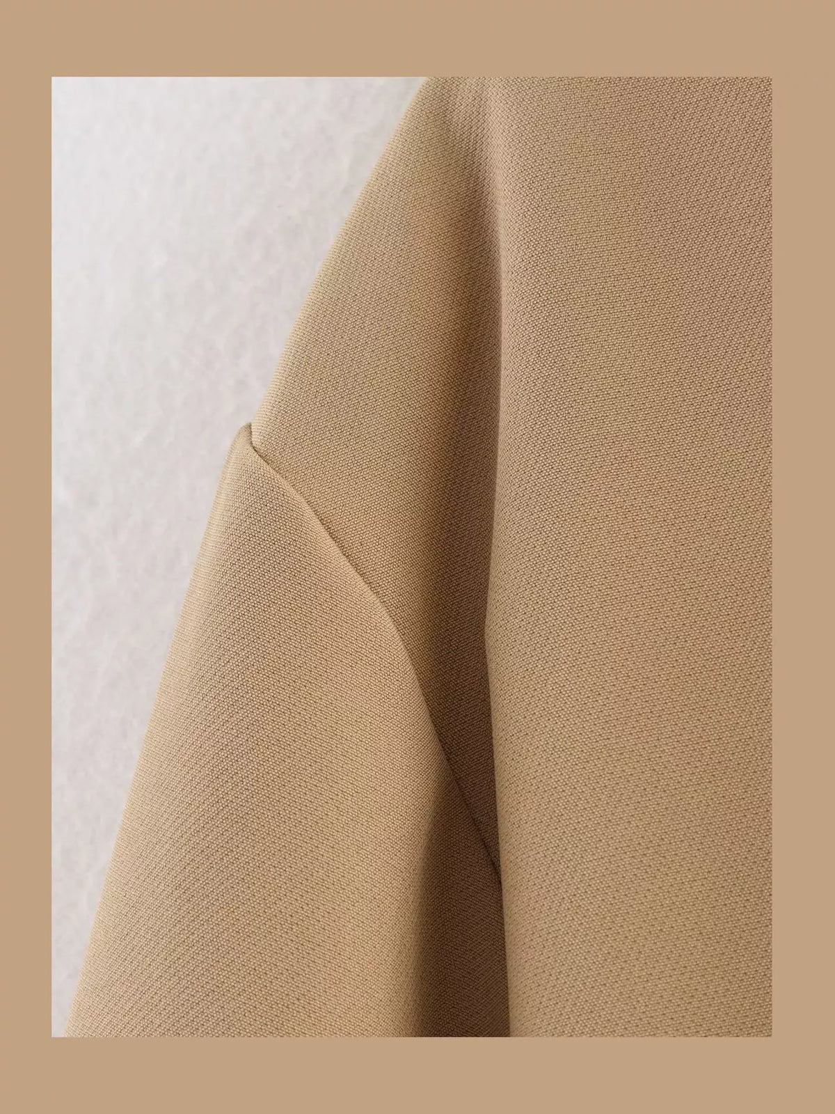 Cropped Zip-Up Jacket - Khaki - View 13
