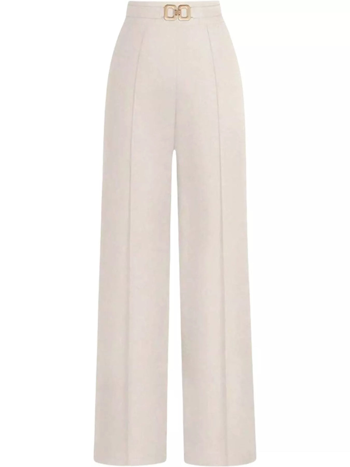 High-Waisted Wide-Leg Pants - Apricot - View 12