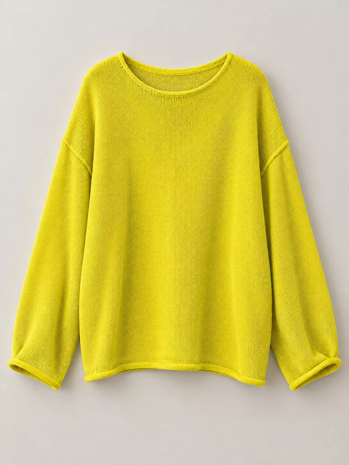 Full Size Sheer Lightweight Knit Top Plus Size - Yellow - View 64