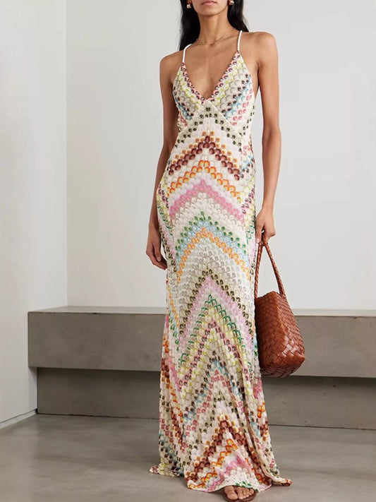 Backless Spaghetti Strap Maxi Dress - product photo 2
