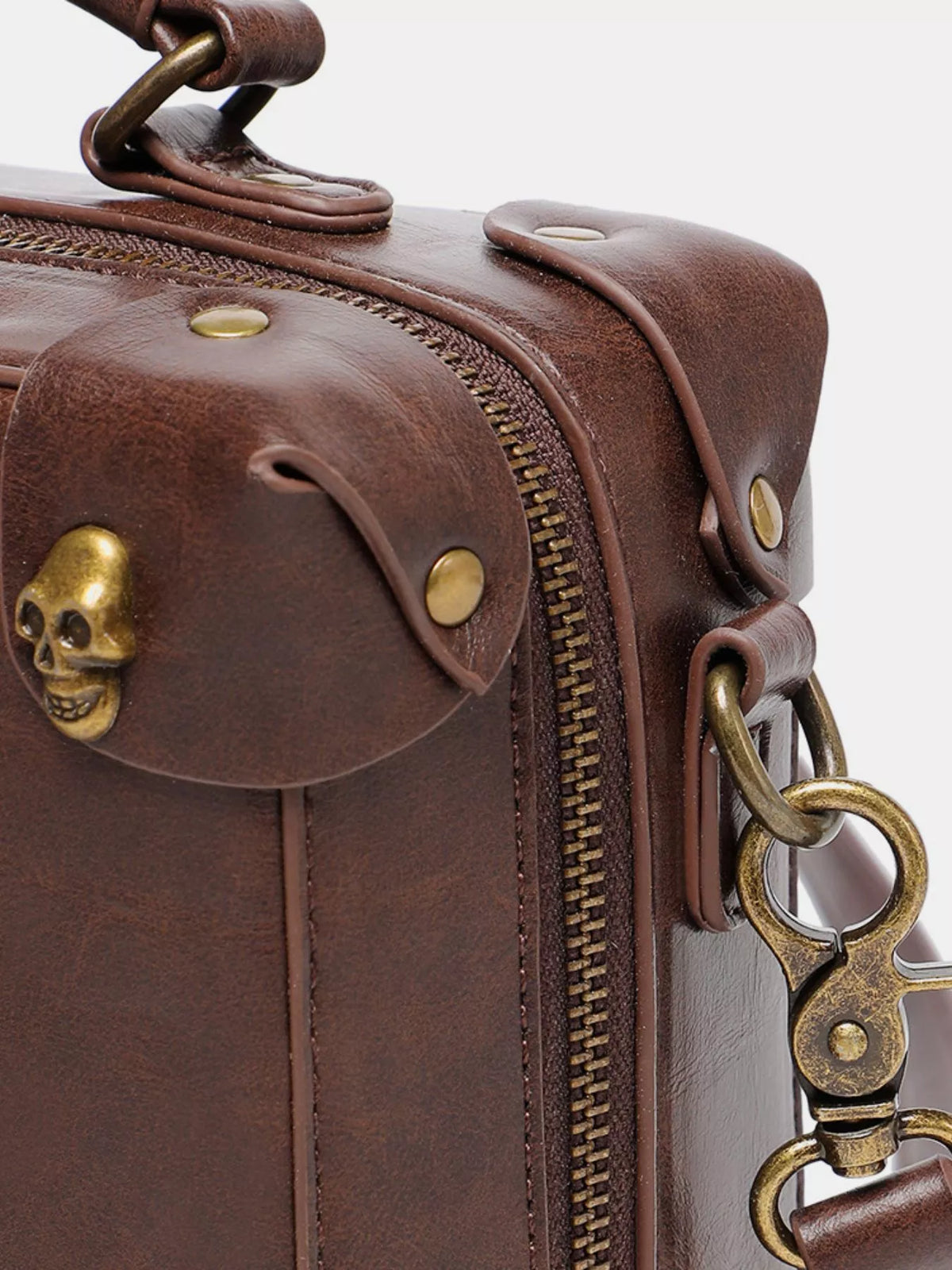 Steampunk Clockwork Design Crossbody Bag - Brown - View 14