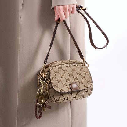 Adjustable Strap Crossbody Bag - Taupe - View 2