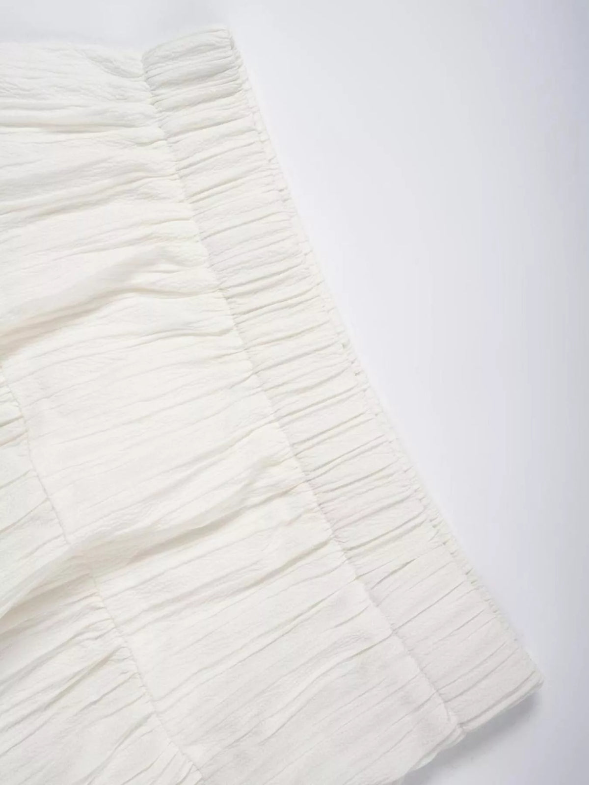 Flowy Tiered Maxi Skirt - White - View 5