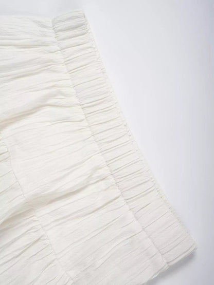 Flowy Tiered Maxi Skirt - White - View 5