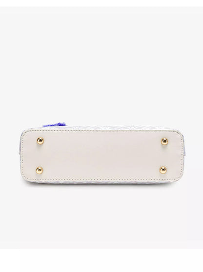 Geometric Pattern Shoulder Bag - Pink Purple - View 11