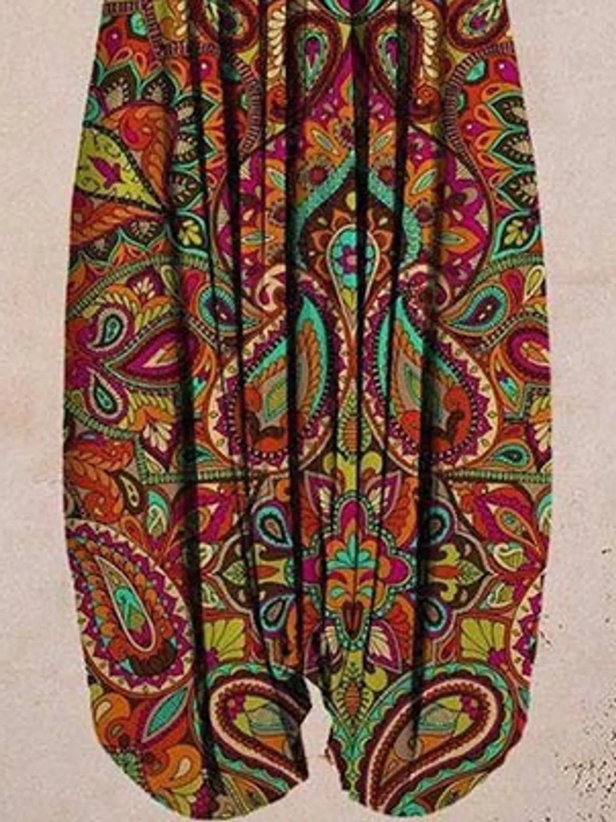 Full Size Printed V-Neck Sleeveless Jumpsuit Plus Size - 8-- - View 16