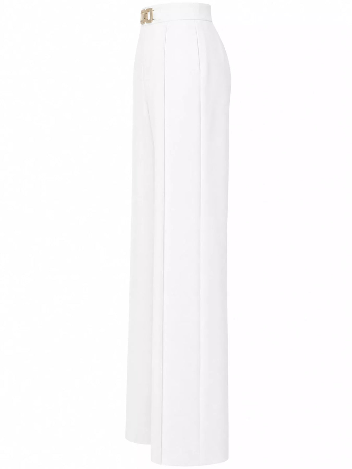 High-Waisted Wide-Leg Pants - White - View 10