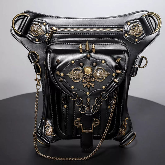Steampunk Skull Decor Crossbody Bag - product photo 1