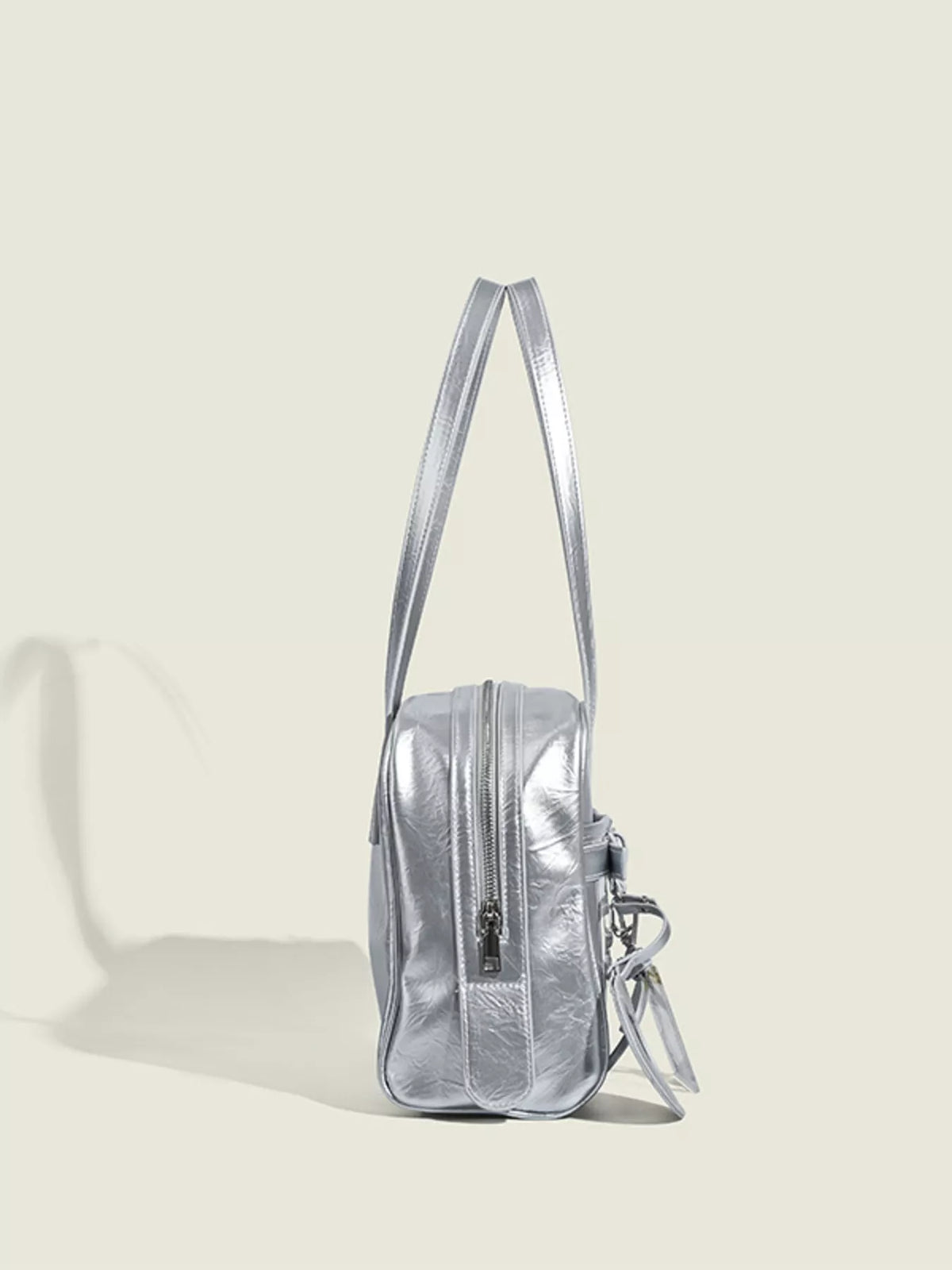 Clear Window Shoulder Bag - Silver - View 5