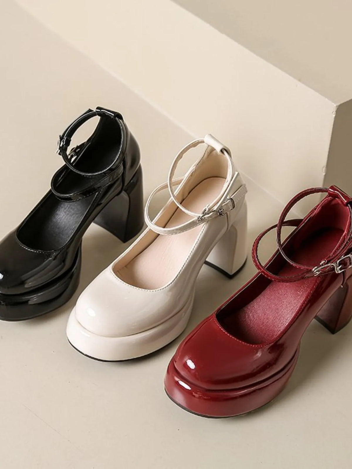 Patent Leather Mary Jane Platform Pumps - Color overview - View 2