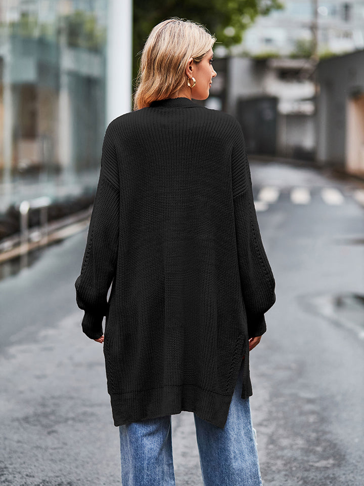 Long Sleeve Waffle-Knit Cardigan - Additional supplier color reference - not an available variant - View 15