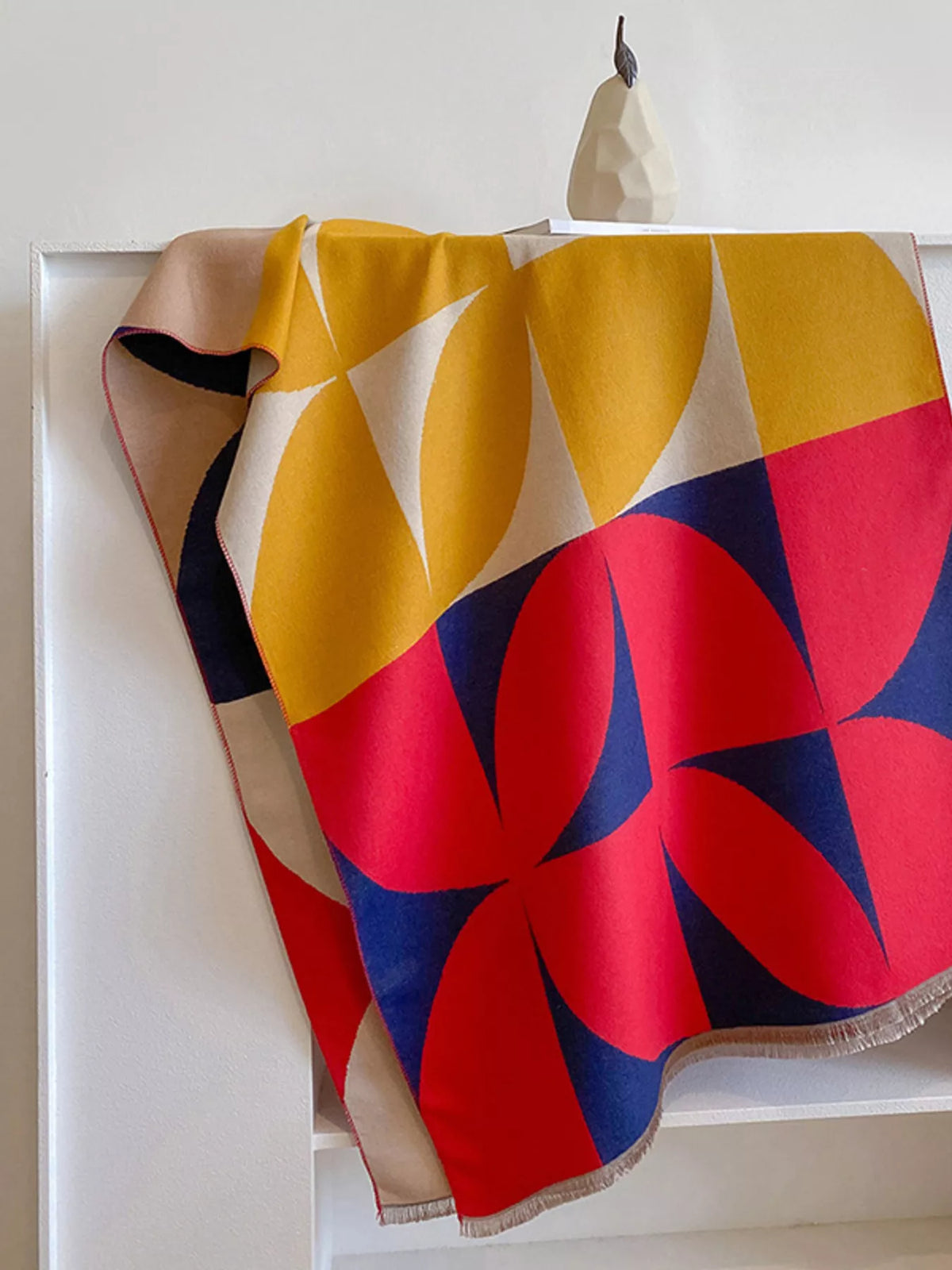 Contrast Raw Hem Scarf - Orange - View 11
