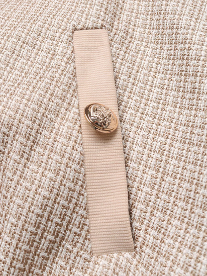 Button Up Long Sleeve Jacket - Khaki - View 9