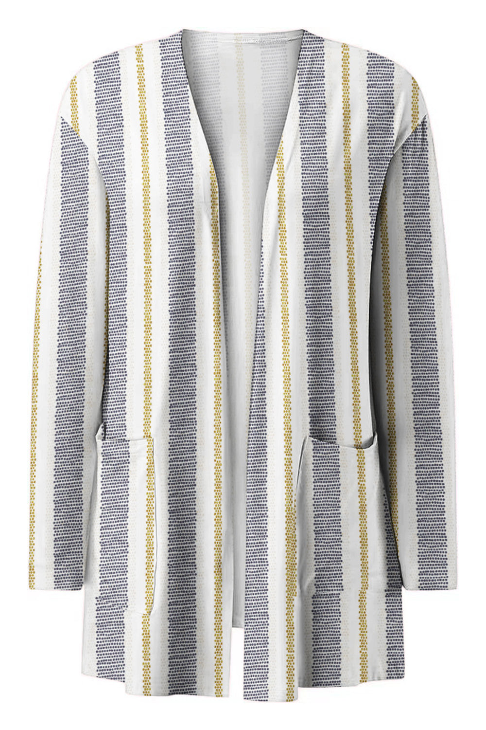Printed Long Sleeve Cardigan - Stripe - View 18