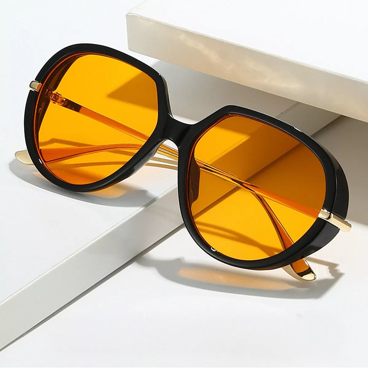 Oversized Tinted Lenses Sunglasses - Sherbet - View 6