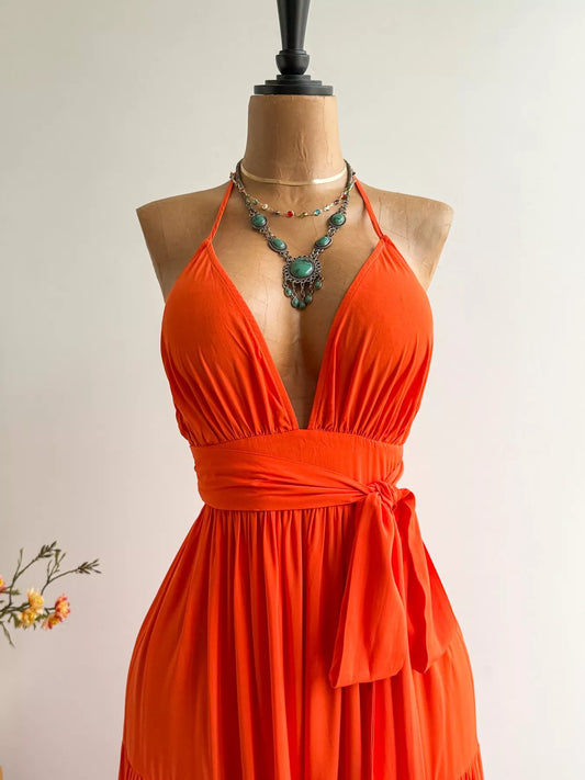 Halter Neck Tiered Dress - product photo 2