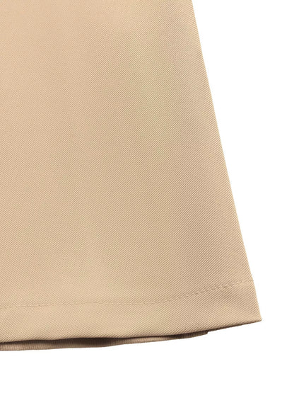 Contrast Lapel Button Front Midi Shirt Dress - Khaki - View 11