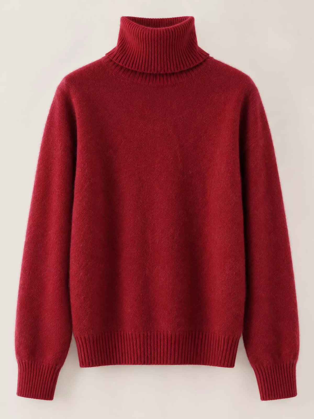 Full Size Turtleneck Long Sleeve Sweater Plus Size - Rust Red - View 95