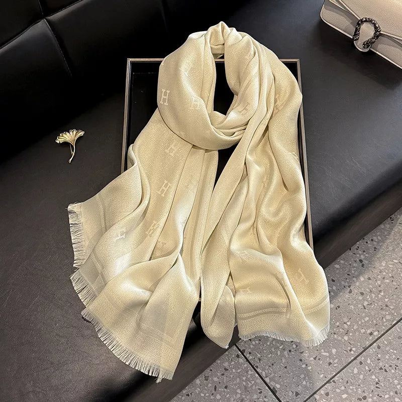 Raw Hem Scarf - Pastel Yellow - View 4