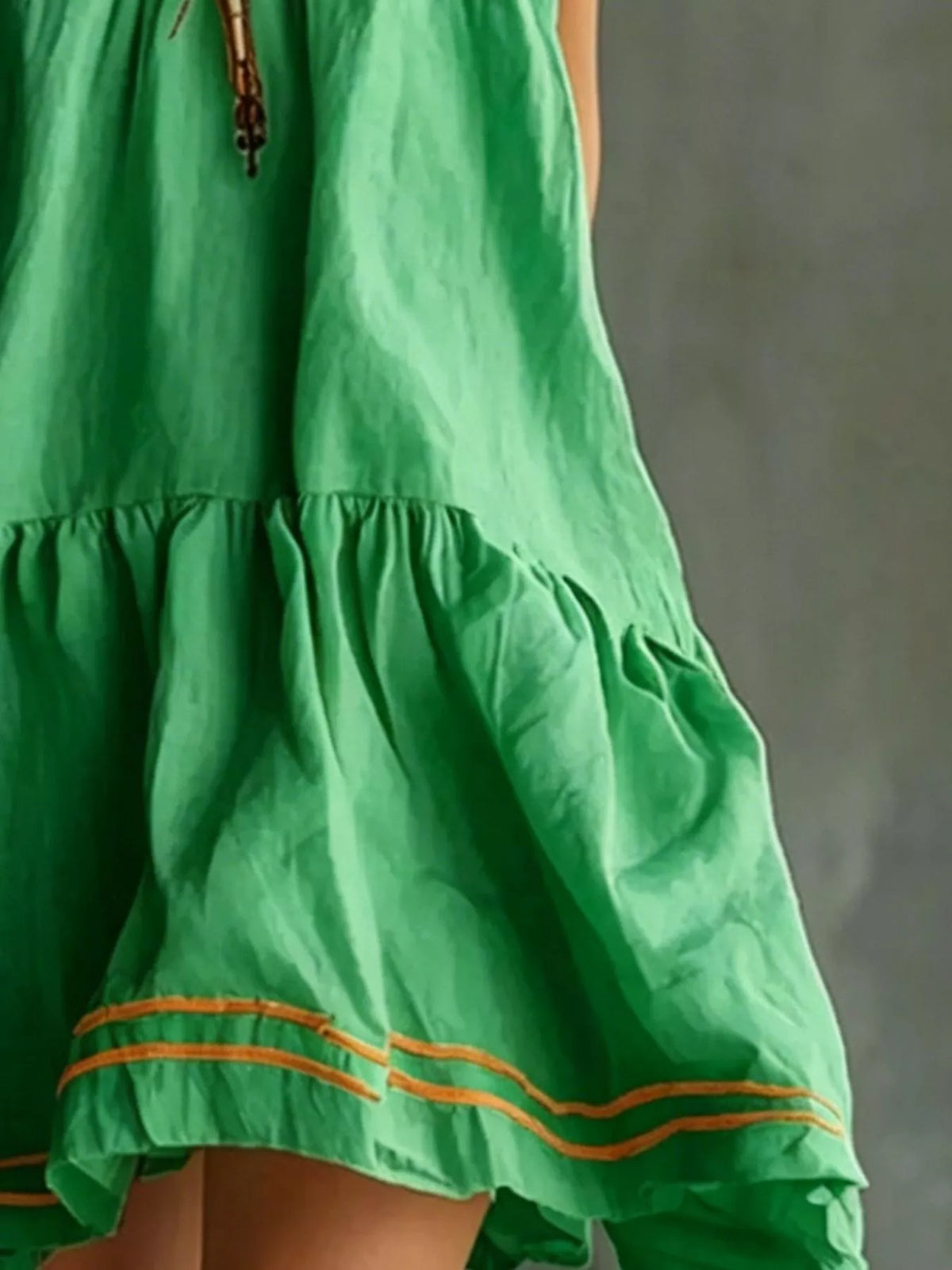Full Size Sleeveless Tiered Mini Dress Plus Size - Green - View 2