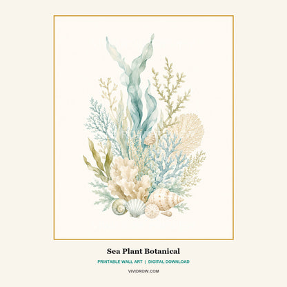 Ocean Nursery Printable Wall Art Set artwork preview 3 by Vivid Row