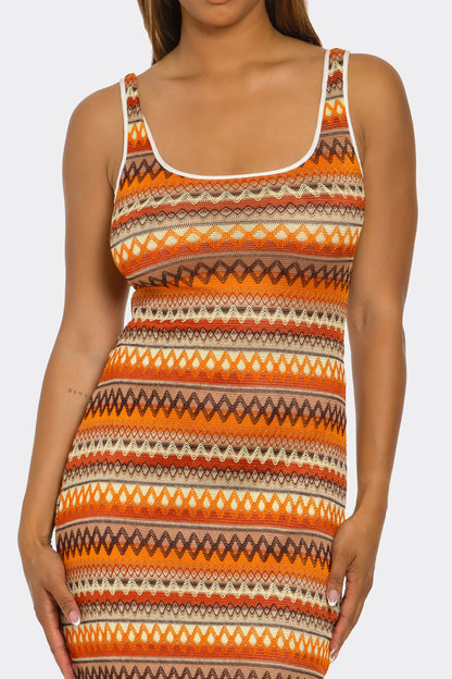 Geo Groove Cover Up Dress - image 4