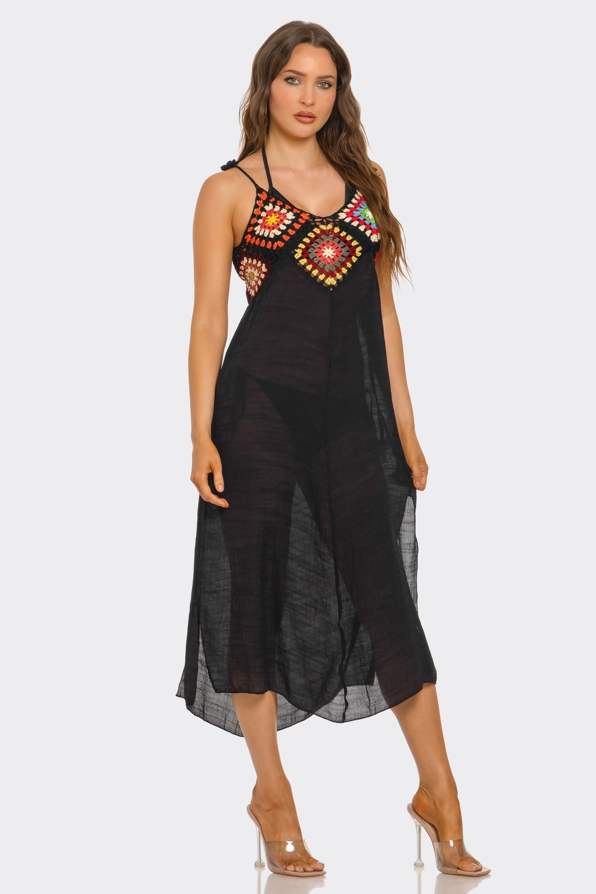 Geo Midi Cover Up Dress - image 1