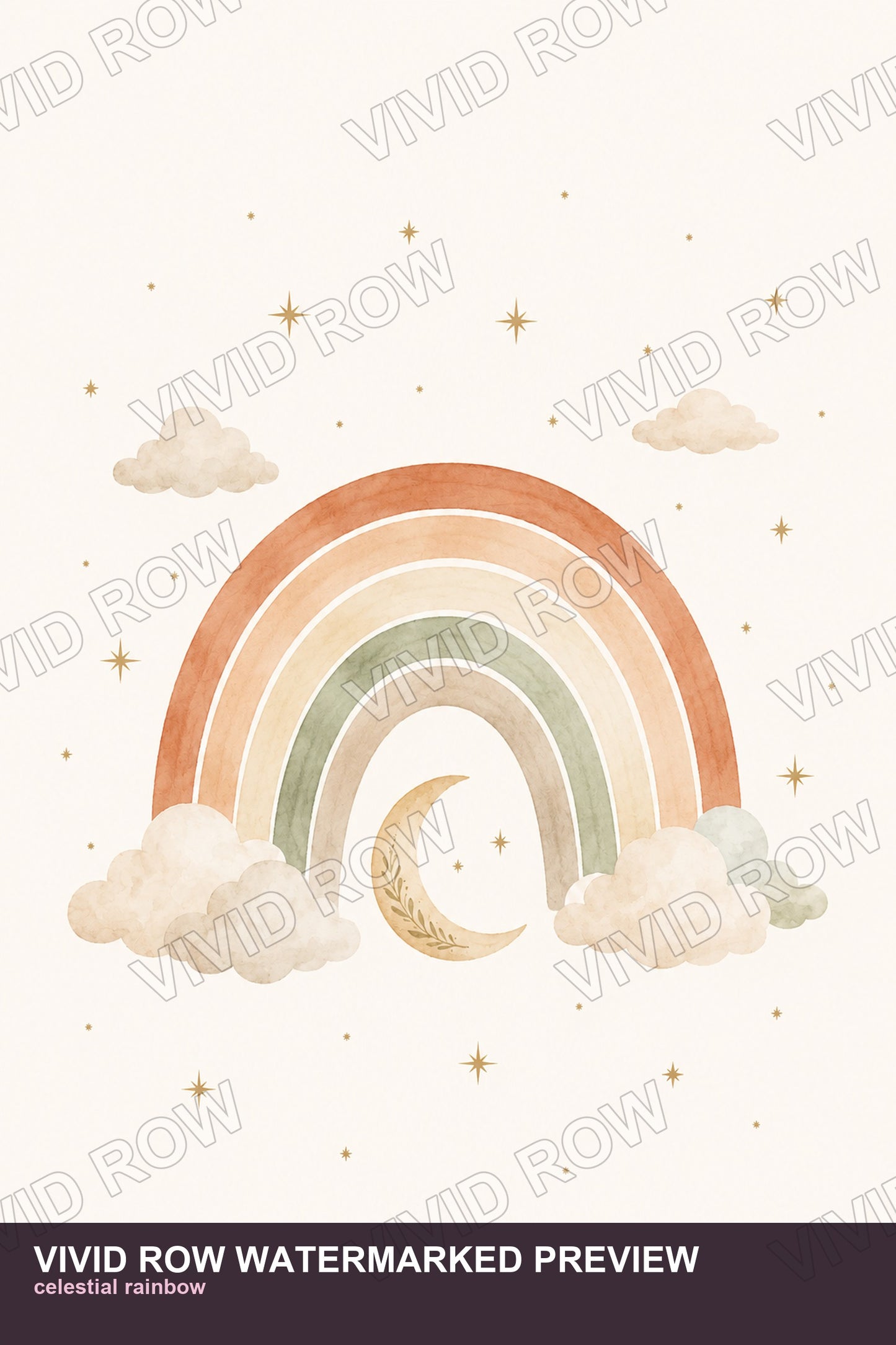 Boho Rainbow Printable Wall Art Set