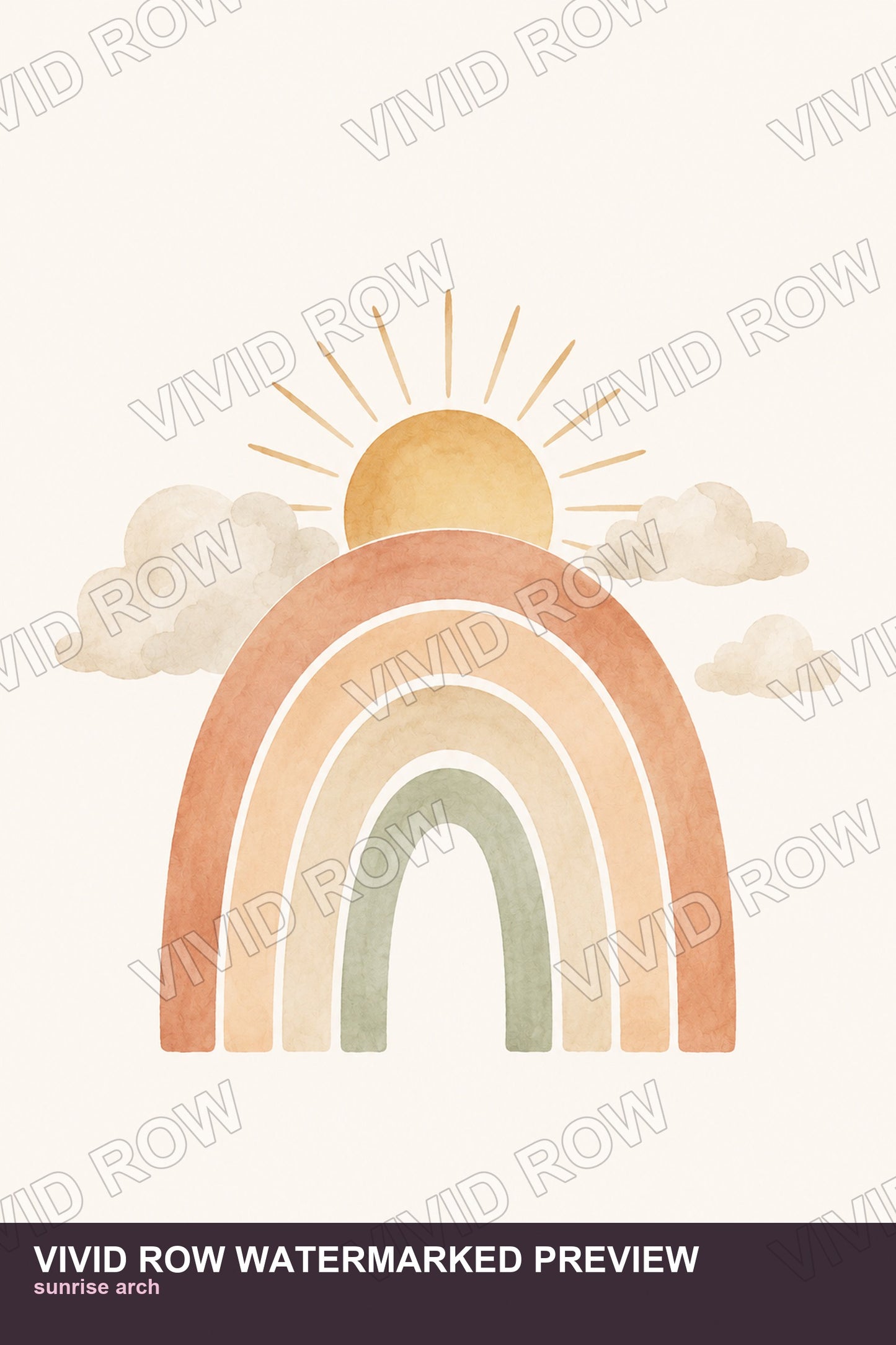Boho Rainbow Printable Wall Art Set