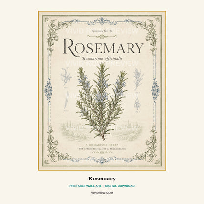 The Gilded Herbarium Printable Wall Art Set artwork preview 4 by Vivid Row
