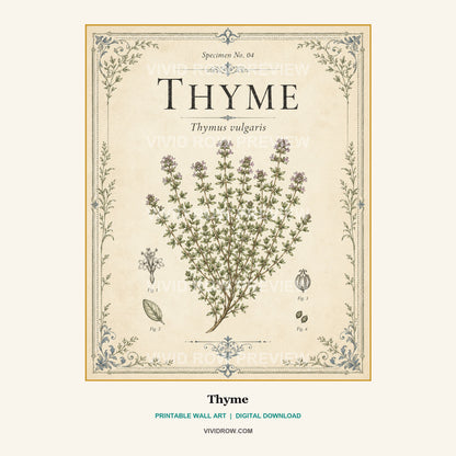 The Gilded Herbarium Printable Wall Art Set artwork preview 6 by Vivid Row