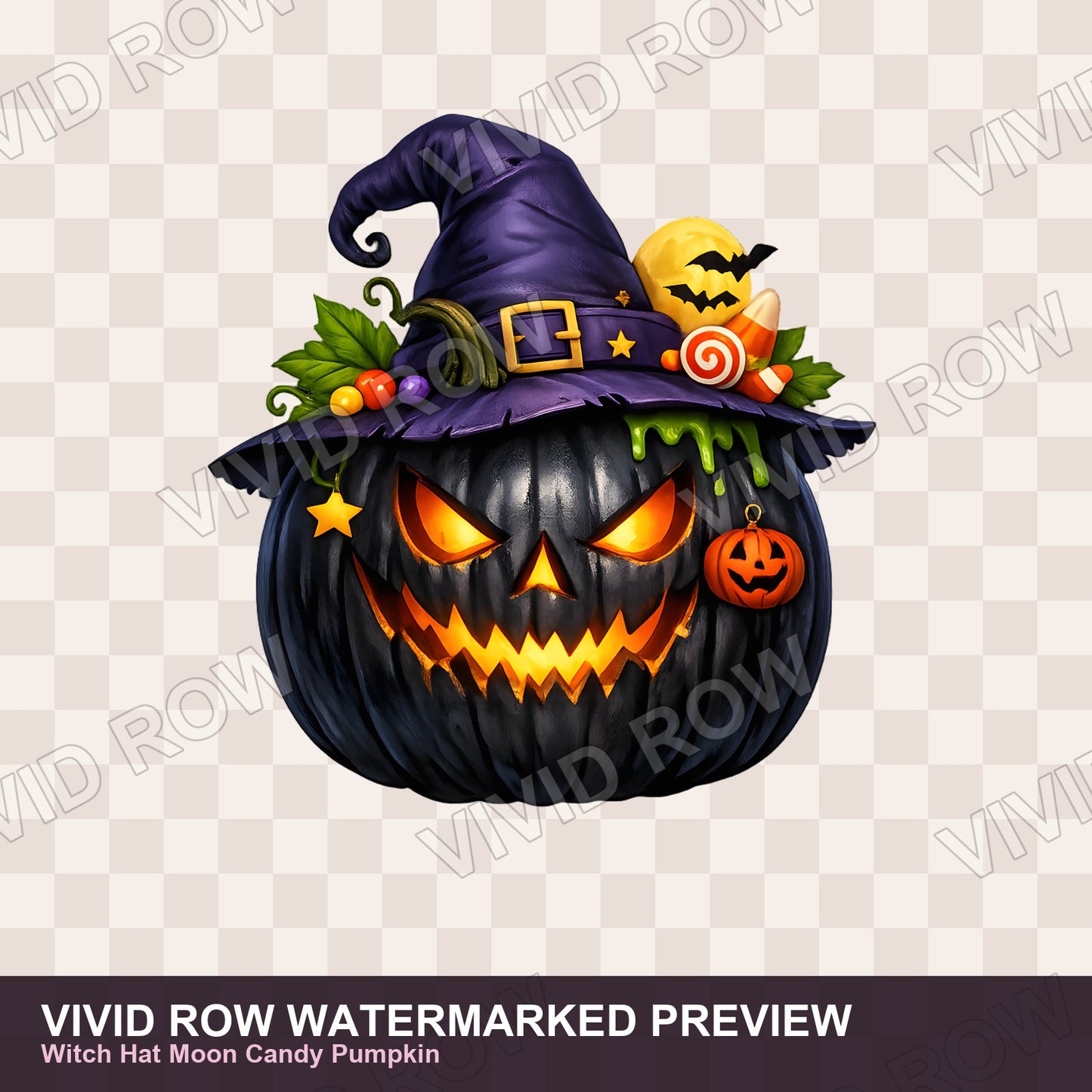 Gothic Halloween Pumpkin Clipart Bundle