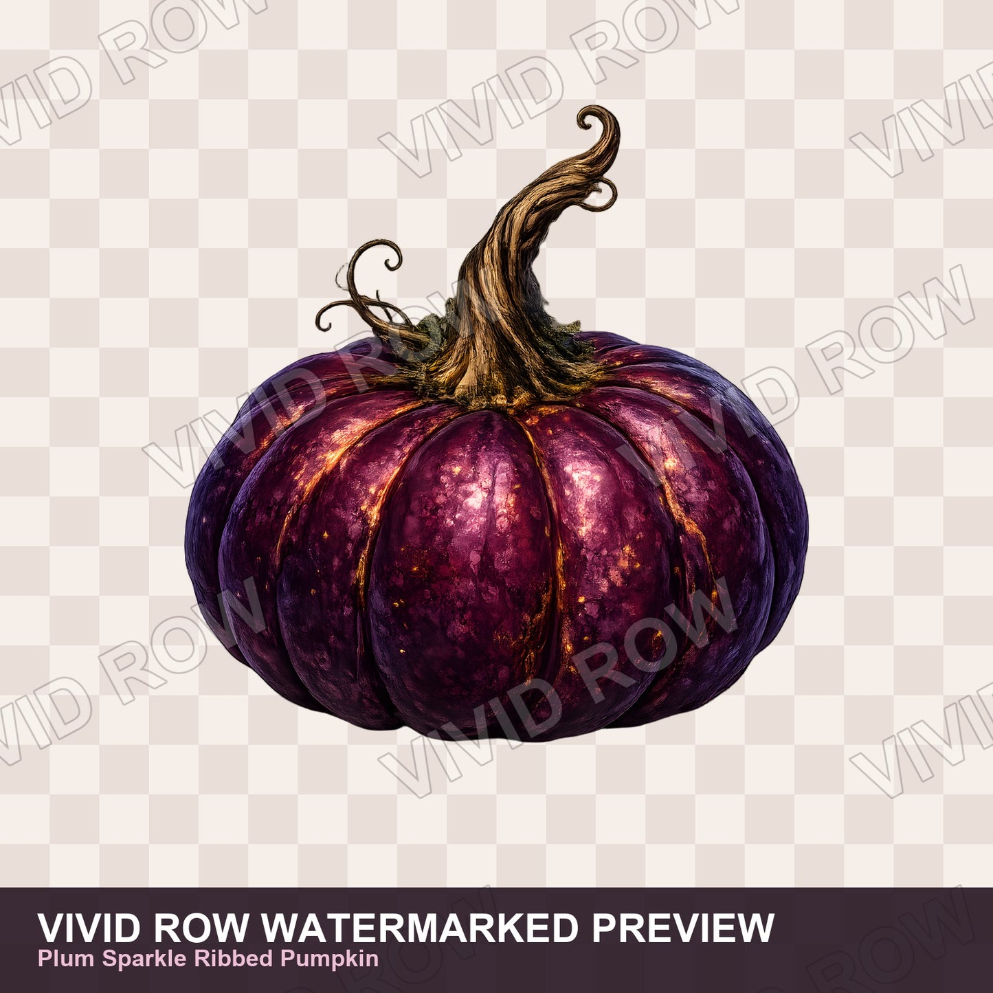 Gothic Halloween Pumpkin Clipart Bundle