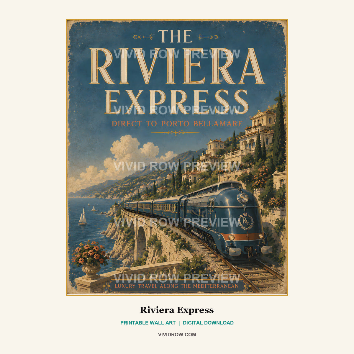 Grand Hotel Riviera Printable Wall Art Set artwork preview 5 by Vivid Row