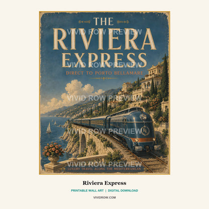 Grand Hotel Riviera Printable Wall Art Set artwork preview 5 by Vivid Row