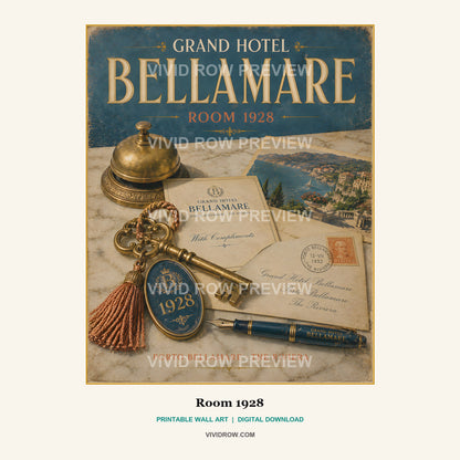 Grand Hotel Riviera Printable Wall Art Set artwork preview 6 by Vivid Row