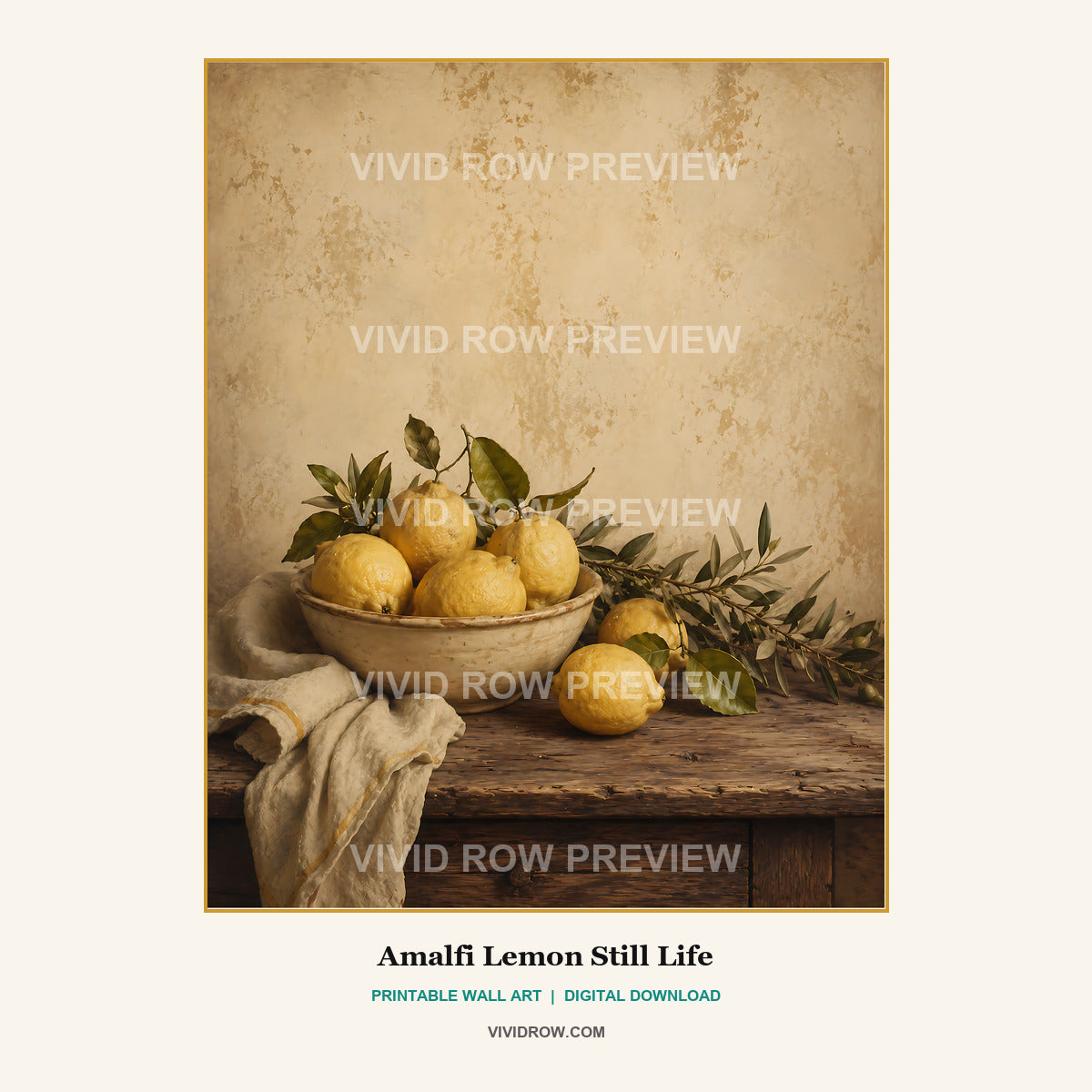 La Cucina Antica Printable Kitchen Wall Art Collection artwork preview 1 by Vivid Row