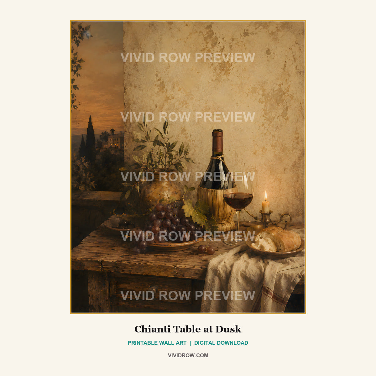 La Cucina Antica Printable Kitchen Wall Art Collection artwork preview 2 by Vivid Row