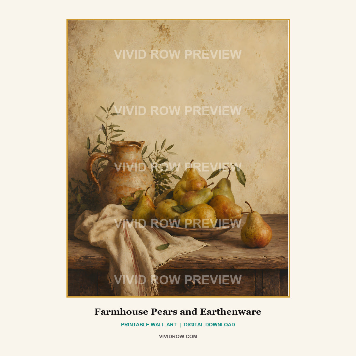 La Cucina Antica Printable Kitchen Wall Art Collection artwork preview 3 by Vivid Row