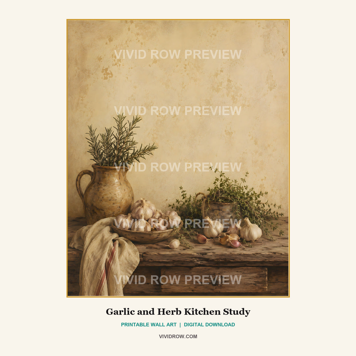 La Cucina Antica Printable Kitchen Wall Art Collection artwork preview 5 by Vivid Row