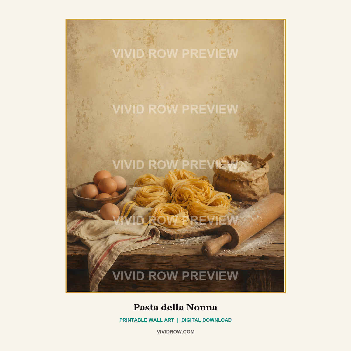 La Cucina Antica Printable Kitchen Wall Art Collection artwork preview 8 by Vivid Row