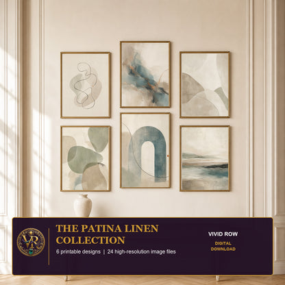 The Patina Linen Printable Wall Art Set by Vivid Row