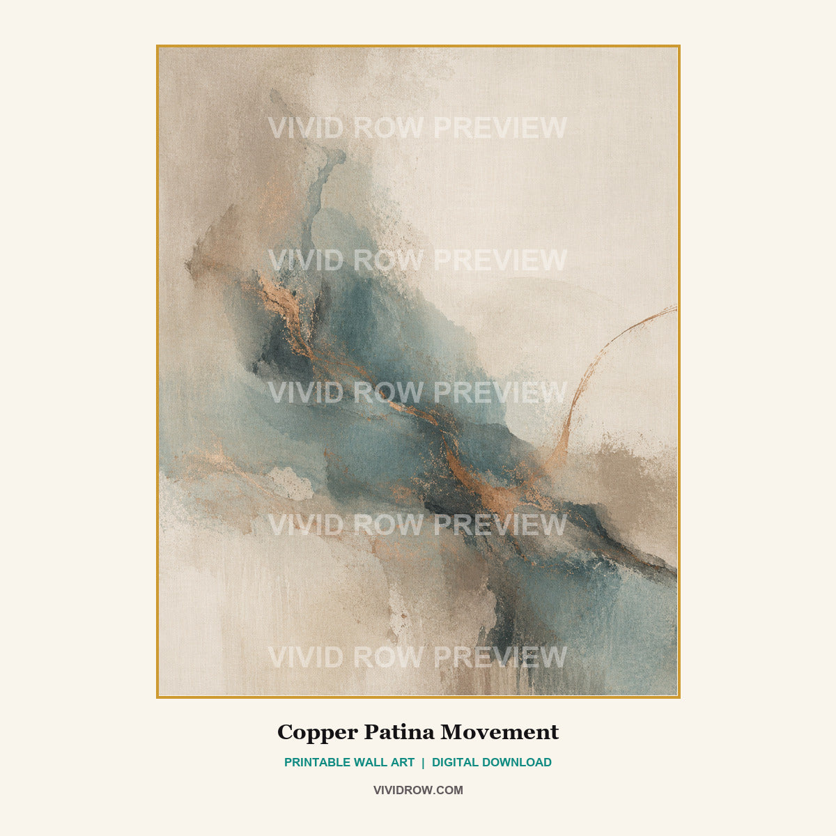 The Patina Linen Printable Wall Art Set artwork preview 2 by Vivid Row