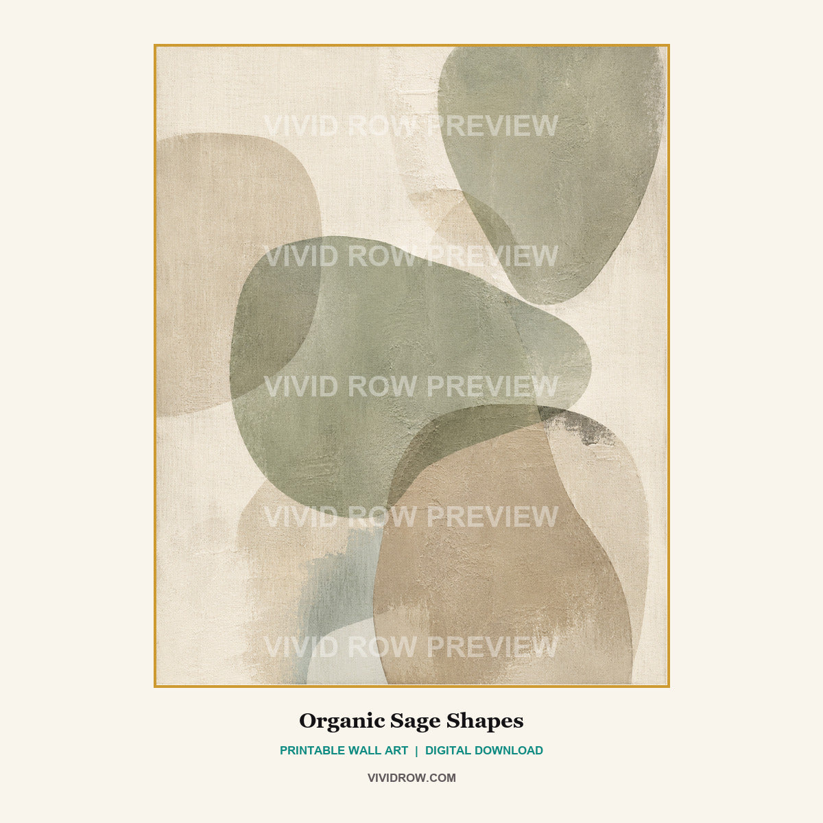The Patina Linen Printable Wall Art Set artwork preview 4 by Vivid Row