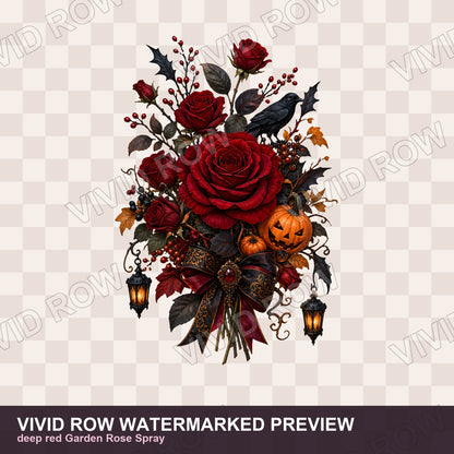 Spooky Garden Florals Clipart Bundle