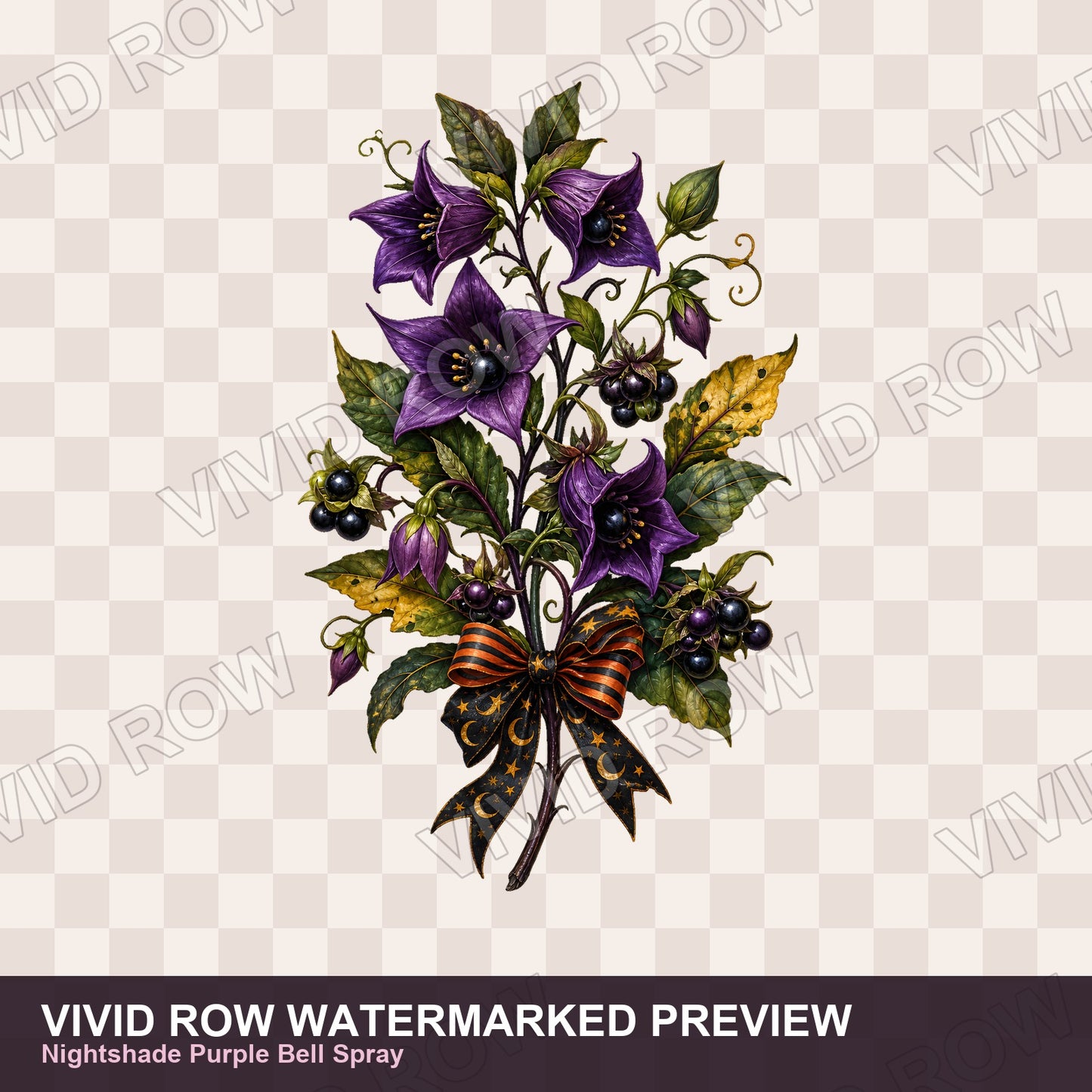 Spooky Garden Florals Clipart Bundle