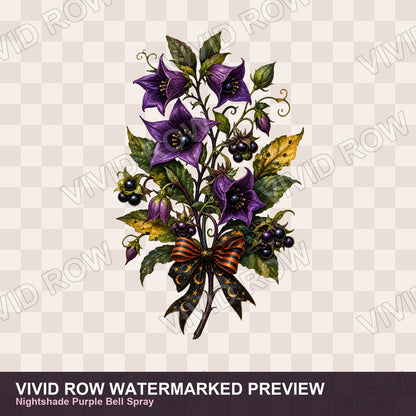 Spooky Garden Florals Clipart Bundle